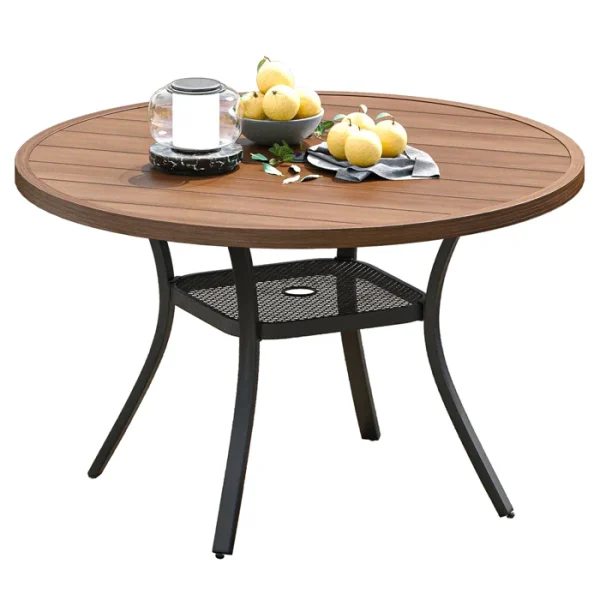 Nyoka 47.2L x 47.2W Outdoor Dining Table for 6 - Image 2