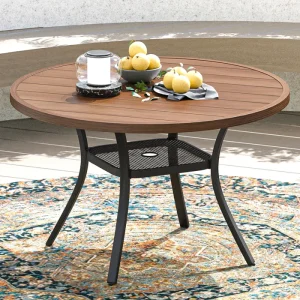 Nyoka 47.2L x 47.2W Outdoor Dining Table for 6